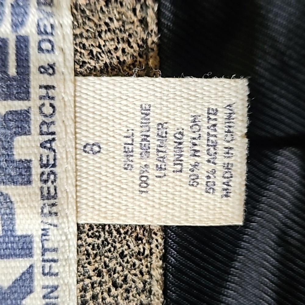 Express Distressed Leather Double Button Collar T… - image 6